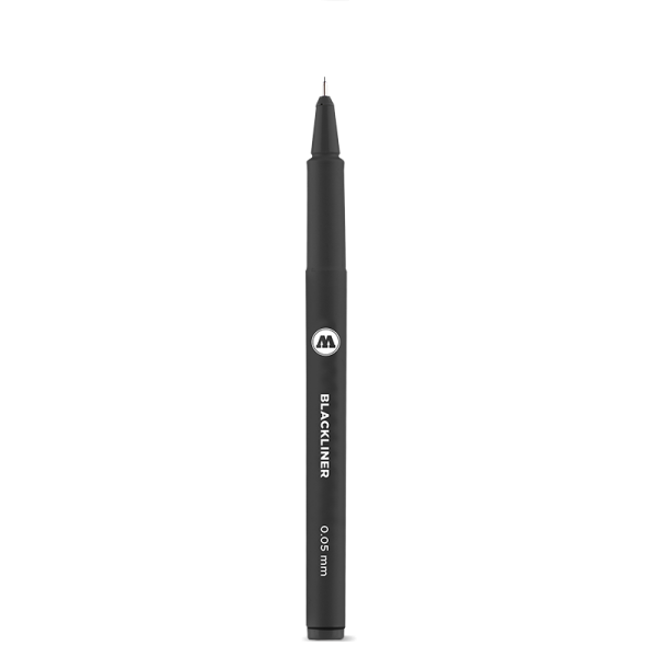 Molotow Blackliner 0,05 - 1mm, chisel, round, brush S, Calligraphy
